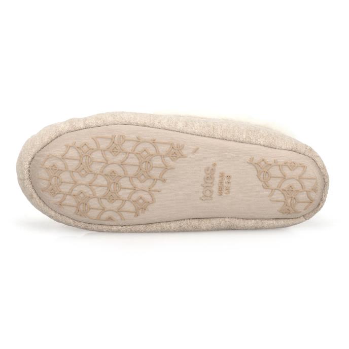 totes toasties® Ladies Velour Moccasin Slippers Taupe Extra Image 6
